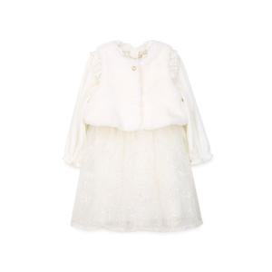 [페리미츠]털 조끼 레이스 원피스 P2541O660