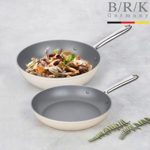 [BRK] 에볼루션 풀 인덕션 후라이팬 2종세트 (24F/P+28WOK) (밀크)