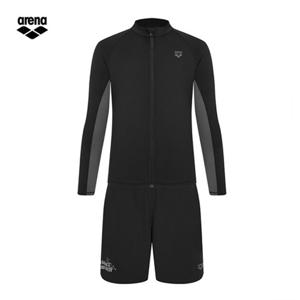 아레나 노마 A6BM1PC02 BLK (주머니백 증정) 남성비치 레귤러핏 레저 집업래쉬가드 상하 세트수영복