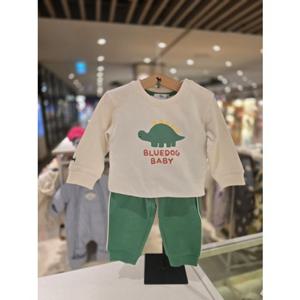 [블루독베이비] 26 SS(IV)공룡 상하세트(4617067204)신생아 백일 돌 간절기 선물 조카 유아 아가옷 (461706