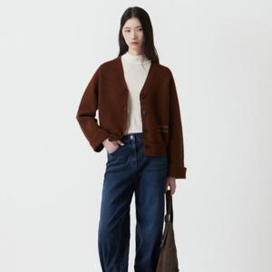 [쥬크]울블렌디드 브이넥 캐주얼 가디건_Z254KSL005