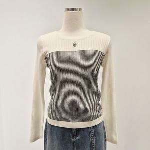 [비지트인뉴욕]스퀘어넥 골지 스트라이프 니트 VC2LK71