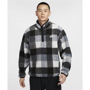 나이키 클럽 윈터라이즈드 하프집 M - 블랙화이트스모크 그레이화이트 FZ0898-010 247482