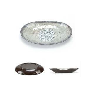 업소용 플라워 멜라민 타원 스끼다시 접시 3호