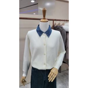 [케네스레이디]데님카라 가디건 EVKCDQB990