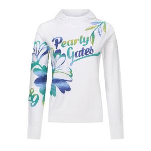 M 파리게이츠골프긴팔티 NQC 521D1SR201_WH 여성 컬러풀 플로럴 후드 니트