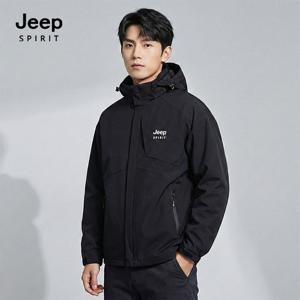 JEEP SPIRIT 공용 베이직 윈드브레이커 블랙 (JSFAJK156)