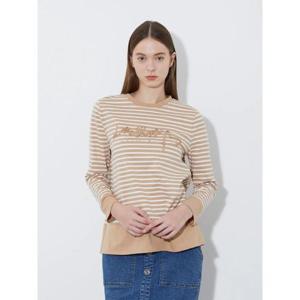 올리비아로렌 sh06 스트라이프 자수티셔츠 VOCAL3S2231