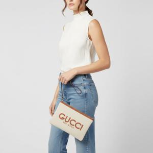 (공식매장AS가능)()풀구성품 구찌 프린트 캔버스 클러치백 베이지 777165 FACUL 8451