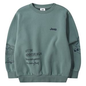 [지프키즈]기모 자수 보드곰 셋업 맨투맨  KR1TSU857