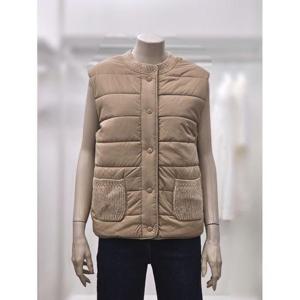 프렐린 세이브존02 패딩 배색 니트 조끼 RBV254020