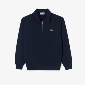 라코스테 [] (남성)베이직 반집업 스웨트 맨투맨 티셔츠(SH197E-55N 166)네이비 353984