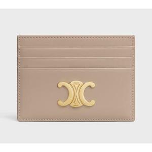 셀린느 샤이니 카프스킨 가죽 트리옹프 로고 카드지갑 월렛 사파리컬러 10L833DPV.03SA