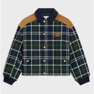 25FW 셀린느 트리옹프 블루종 재킷 RV0R20645GAN0 NAVY GREEN RED DOM