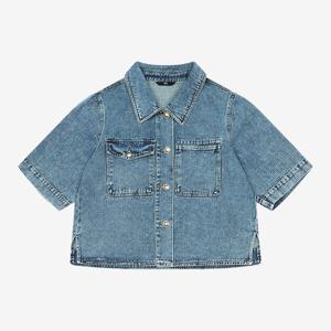 [씨]데님 포켓 크롭 자켓 SKJKD2130