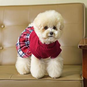 [펫츠랜드] 트위스트체크 원피스 / 강아지옷 / 애견의류