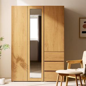 [채우리] 스타일 모듈 1300 전신거울 서랍 옷장 이불장 세트