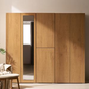 [채우리] 스타일 모듈 2100 전신거울 옷장 이불장 세트