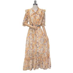 [포커스]프릴 리본 플라워 롱 원피스 (FM5C3OP3106)