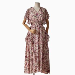 [포커스]롱 프릴 플라워 원피스 (FM5D3OP3233)