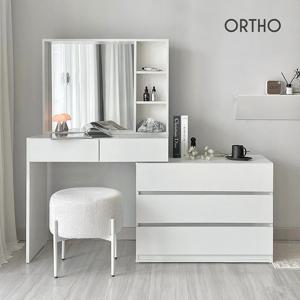 올쏘 글로우 사각 거울 콘솔 수납 화장대 서랍장 세트