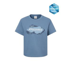 (디스커버리)2025SS 여름 여성 DWRS9H053BLD 프레시벤트 크롭 워싱 그래픽 반팔티셔츠