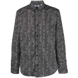 25 FW 베르사체진스꾸뛰르 로고 프린트 스트라이프 셔츠 75GAL2S0NS295 TP432163478