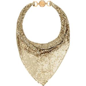 베르사체 목걸이 메탈 메시 반다나 네크리스 252404F023004