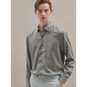 [Prestige] 그레이 울 혼방 솔리드 셔츠  그레이