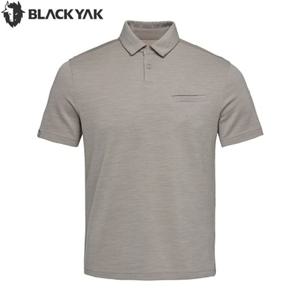 블랙야크 남성 가을 아웃도어 등산 반팔 티셔츠 메리노 울 카라 반팔티1 1BYKTFU006SV
