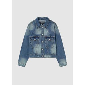 [게스] 여성_M톤 크리스탈 데님 자켓 (YP7D6857)
