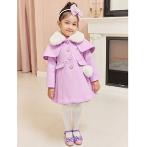[프랜치켓] 여아키즈겨울코트 연보라 케이프 주름 CT Q55DCC030N6