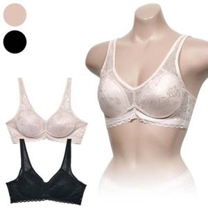 (보엠) 화사한 누디 레이스 몰드 노와이어 A컵 브라