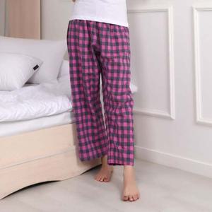 (평화)부드러운 특면 CP체크무늬 여성9부 여성파자마