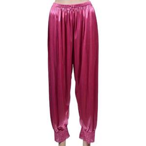 편안한 스판 밑단 레이스 시보리 여성 새틴 9부파자마