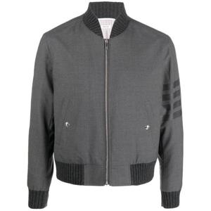 (명품) 톰브라운 4바 스트라이프 플레인 위빙 울 블루