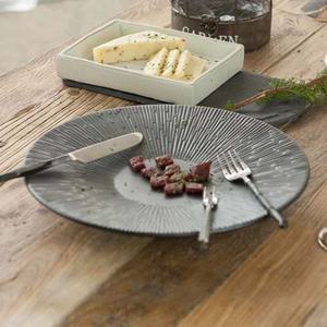 이천도자기 돌비 블랙 원형 평접시 30.5cm 식기 그릇 플레이트