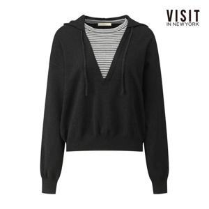 [비지트인뉴욕]스트라이프 레이어드 루즈핏 니트 V61LK04
