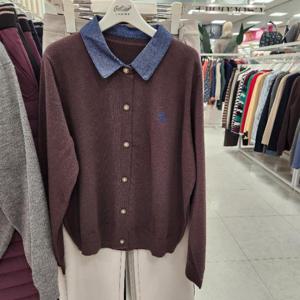 여성크로커다일 레이디 HC44 데님카라  버튼업  가디건 CLEWSW110