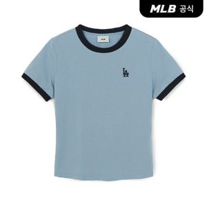 [MLB공식] 26SS 여성 베이직 스몰로고 링거 티셔츠 LA (L.SKY BLUE) 3FTSB0263-07SBL