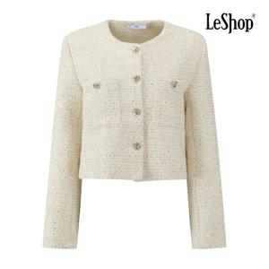 [르샵]노카라 스팽글 트위드 자켓 BQ2JK001A
