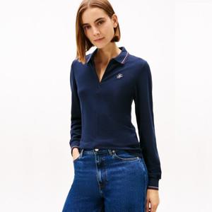 [타미힐피거(여성)]하프 집업 긴팔 폴로 티셔츠 T22G0TPI030WT1