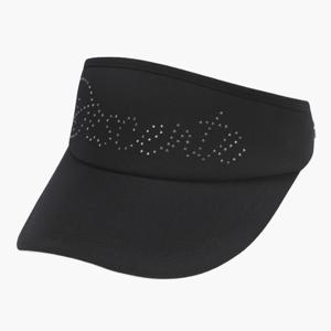 데상트골프썬캡 VQA DR12WFSV13-BLKG 여성 샤이니 포인트 선바이저 / BLACK