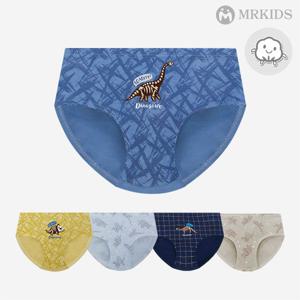 [순면]다이노 아동 남아 삼각팬티 5종세트