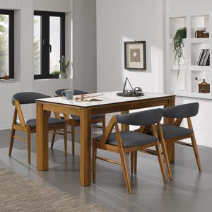 로드퍼니처/니체 4인용 이태리 세라믹 식탁세트(의자4)