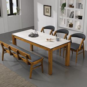 로드퍼니처/니체 6인용 이태리 세라믹 식탁세트(의자3벤치1)