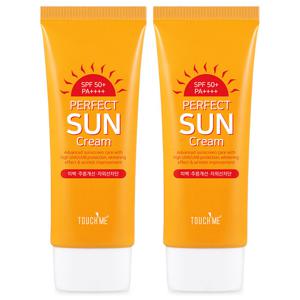 터치미 퍼펙트 자외선차단 선크림 60ml 2개 / 대용량 3중기능성 SPF50+ PA++++