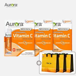 오로라 리포좀 고함량 비타민C 3,000mg (액상, 3달분)+쇼핑백3입