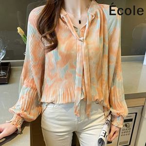 [에꼴드파리]러브 타이 블라우스_F22WBL020Z