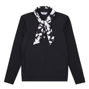 [볼빅어패럴] 여성 골프 스카프 에리 냉감소매 카라 티셔츠 VLTSN301_BK